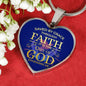 Saved By Grace Ephesians 2:8 Necklace Stainless Steel or 18k Gold Heart Pendant 18-22" - Express Your Love Gifts
