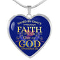 Saved By Grace Ephesians 2:8 Necklace Stainless Steel or 18k Gold Heart Pendant 18-22" - Express Your Love Gifts