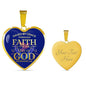Saved By Grace Ephesians 2:8 Necklace Stainless Steel or 18k Gold Heart Pendant 18-22" - Express Your Love Gifts