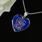 Saved By Grace Ephesians 2:8 Necklace Stainless Steel or 18k Gold Heart Pendant 18-22" - Express Your Love Gifts