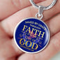 Saved By Grace Ephesians 2:8 Circle Necklace Stainless Steel or 18k Gold 18-22" - Express Your Love Gifts
