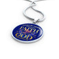 Saved By Grace Ephesians 2:8 Circle Necklace Stainless Steel or 18k Gold 18-22" - Express Your Love Gifts