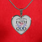 Saved by Grace Ephesians 2:8 Necklace Stainless Steel or 18k Gold Heart Pendant 18-22" - Express Your Love Gifts