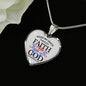 Saved by Grace Ephesians 2:8 Necklace Stainless Steel or 18k Gold Heart Pendant 18-22" - Express Your Love Gifts