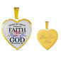 Saved by Grace Ephesians 2:8 Necklace Stainless Steel or 18k Gold Heart Pendant 18-22" - Express Your Love Gifts