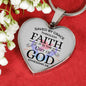 Saved by Grace Ephesians 2:8 Necklace Stainless Steel or 18k Gold Heart Pendant 18-22" - Express Your Love Gifts