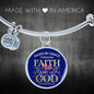 Saved By Grace Ephesians 2:8 Stainless Steel or 18k Gold Circle Bangle Bracelet - Express Your Love Gifts