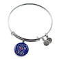 Saved By Grace Ephesians 2:8 Stainless Steel or 18k Gold Circle Bangle Bracelet - Express Your Love Gifts