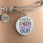 Saved by Grace Stainless Steel or 18k Gold Circle Bangle Bracelet - Express Your Love Gifts