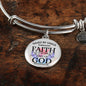 Saved by Grace Stainless Steel or 18k Gold Circle Bangle Bracelet - Express Your Love Gifts