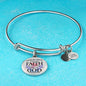 Saved by Grace Stainless Steel or 18k Gold Circle Bangle Bracelet - Express Your Love Gifts