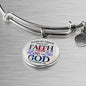 Saved by Grace Stainless Steel or 18k Gold Circle Bangle Bracelet - Express Your Love Gifts