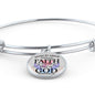 Saved by Grace Stainless Steel or 18k Gold Circle Bangle Bracelet - Express Your Love Gifts