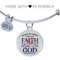 Saved by Grace Stainless Steel or 18k Gold Circle Bangle Bracelet - Express Your Love Gifts