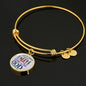 Saved by Grace Stainless Steel or 18k Gold Circle Bangle Bracelet - Express Your Love Gifts