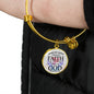 Saved by Grace Stainless Steel or 18k Gold Circle Bangle Bracelet - Express Your Love Gifts