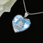 Scripture Gift Guardian Angels Heart Necklace Stainless Steel or 18k Gold 18-22" - Express Your Love Gifts