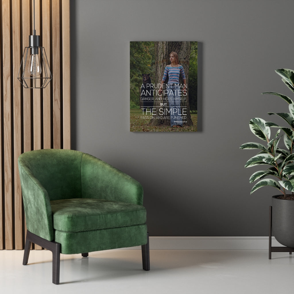Scripture Walls A Prudent Man Bear Proverbs 27:12 Christian Wall Art Bible Verse Print Ready to Hang - Express Your Love Gifts