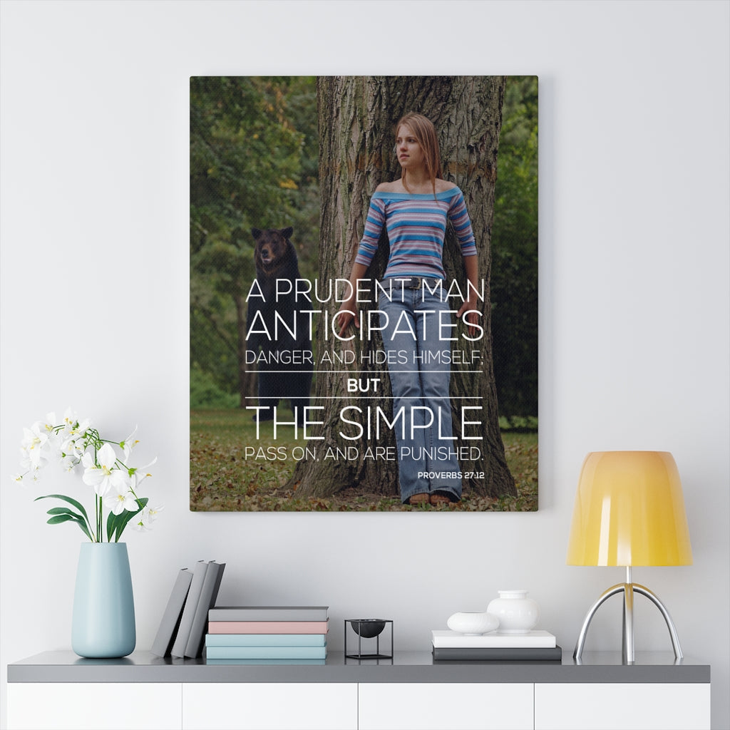 Scripture Walls A Prudent Man Bear Proverbs 27:12 Christian Wall Art Bible Verse Print Ready to Hang - Express Your Love Gifts