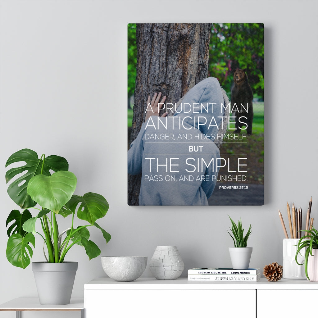 Scripture Walls A Prudent Man Proverbs 27:12 Christian Wall Art Bible Verse Print Ready to Hang - Express Your Love Gifts