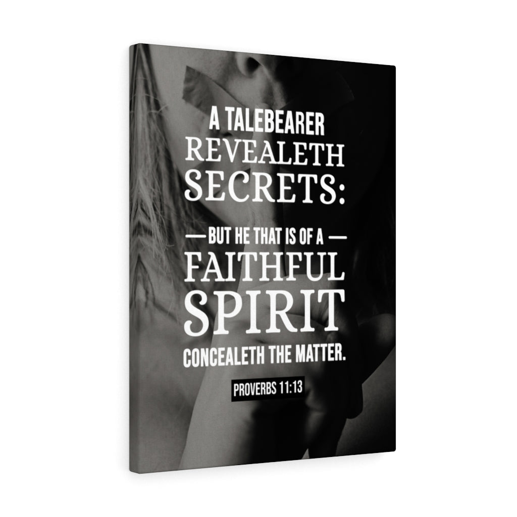 Scripture Walls A Talebearer Proverbs 11:13 Christian Wall Art Bible Verse Print Ready to Hang - Express Your Love Gifts