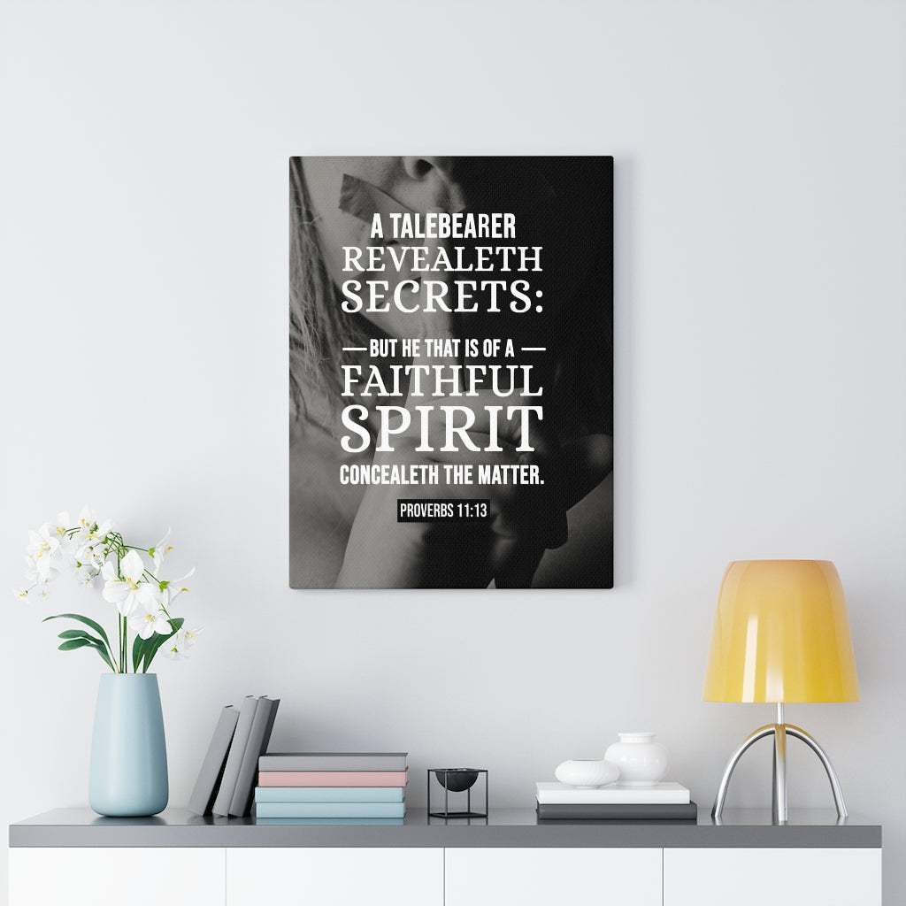 Scripture Walls A Talebearer Proverbs 11:13 Christian Wall Art Bible Verse Print Ready to Hang - Express Your Love Gifts