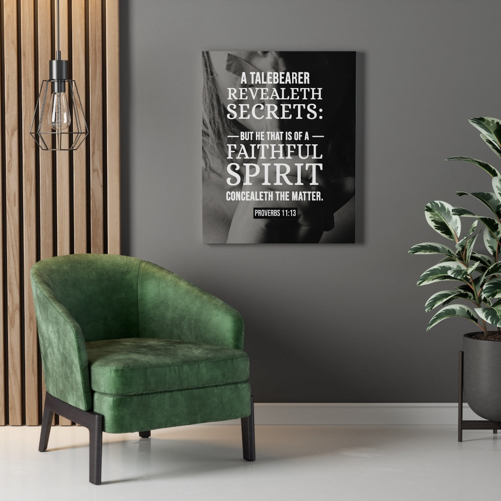 Scripture Walls A Talebearer Proverbs 11:13 Christian Wall Art Bible Verse Print Ready to Hang - Express Your Love Gifts