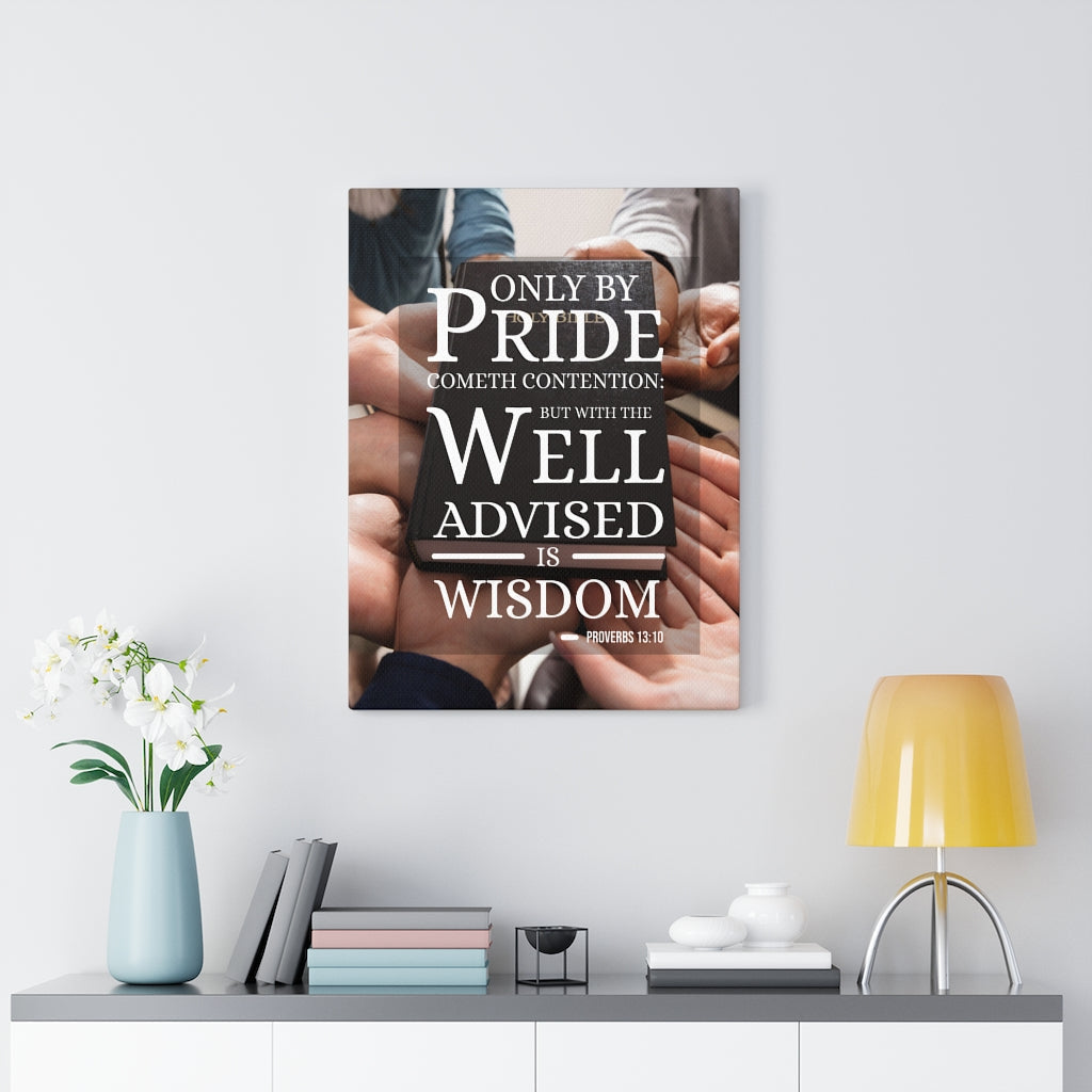 Scripture Walls Only by Pride Proverbs 13:10 Christian Wall Art Bible Verse Print Ready to Hang - Express Your Love Gifts