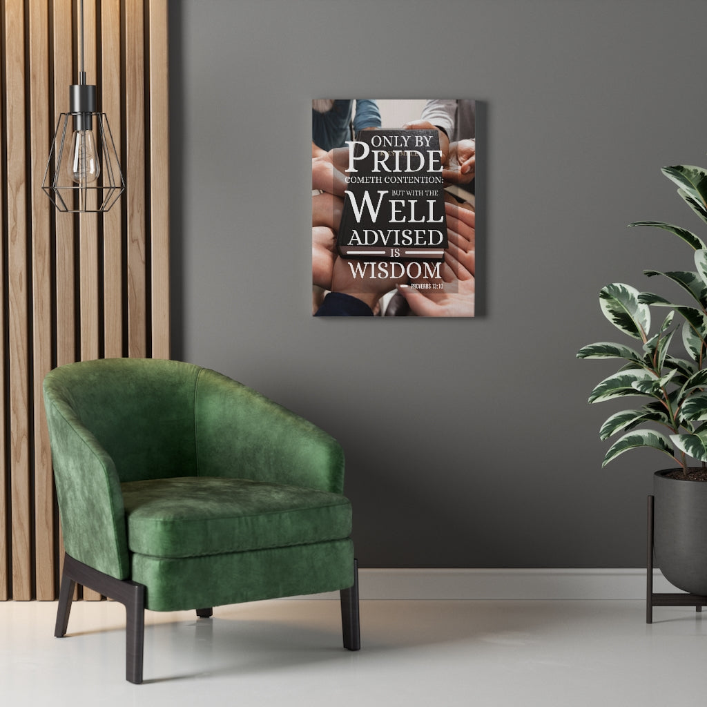 Scripture Walls Only by Pride Proverbs 13:10 Christian Wall Art Bible Verse Print Ready to Hang - Express Your Love Gifts