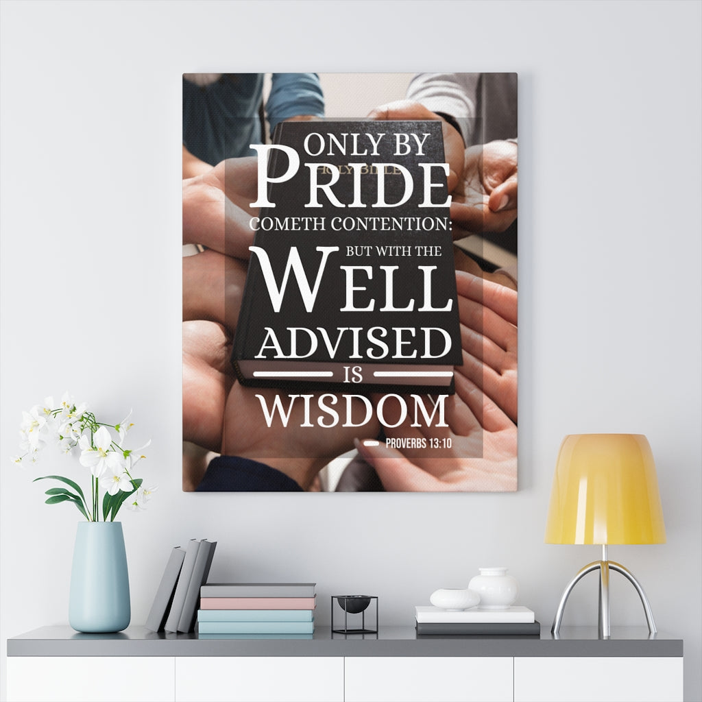 Scripture Walls Only by Pride Proverbs 13:10 Christian Wall Art Bible Verse Print Ready to Hang - Express Your Love Gifts