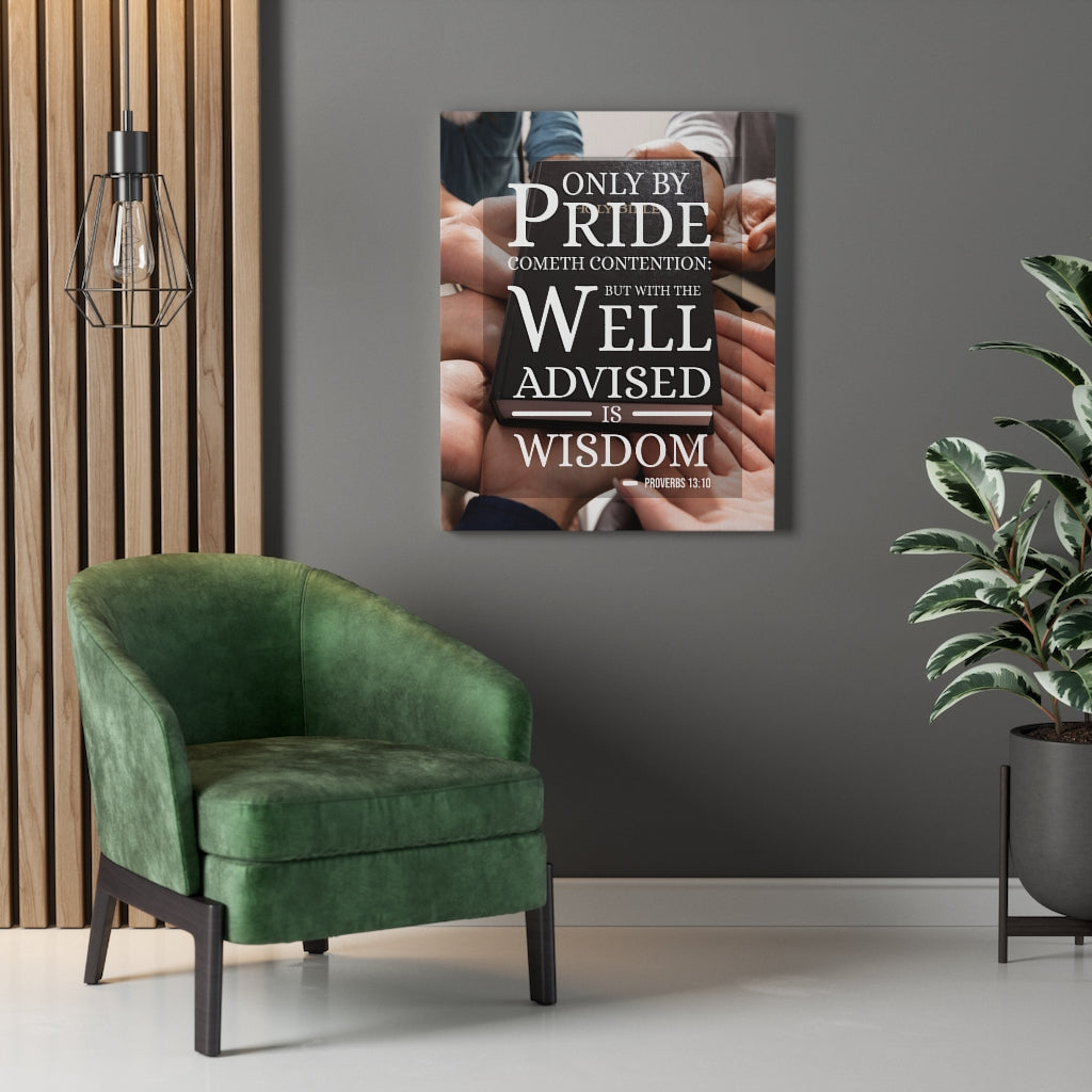 Scripture Walls Only by Pride Proverbs 13:10 Christian Wall Art Bible Verse Print Ready to Hang - Express Your Love Gifts