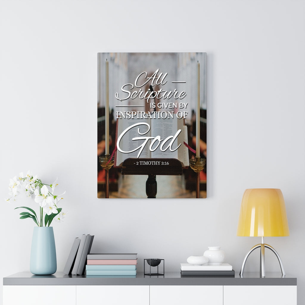 Scripture Walls All Scripture 2 Timothy 3:16 Christian Wall Art Bible Verse Print Ready to Hang - Express Your Love Gifts