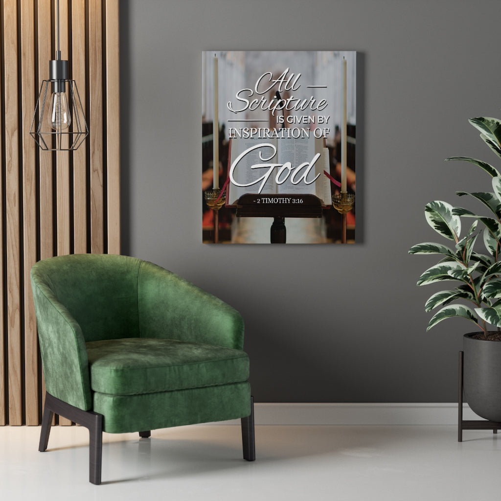 Scripture Walls All Scripture 2 Timothy 3:16 Christian Wall Art Bible Verse Print Ready to Hang - Express Your Love Gifts