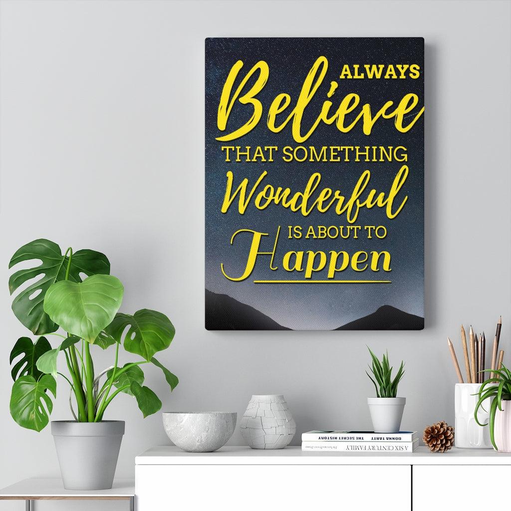 Always Believe Motivational Verse Inspiring Wall Art Inspirational Wall Decor for Home Office Gym Inspiring Success Quote Print Ready to Hang - Express Your Love Gifts