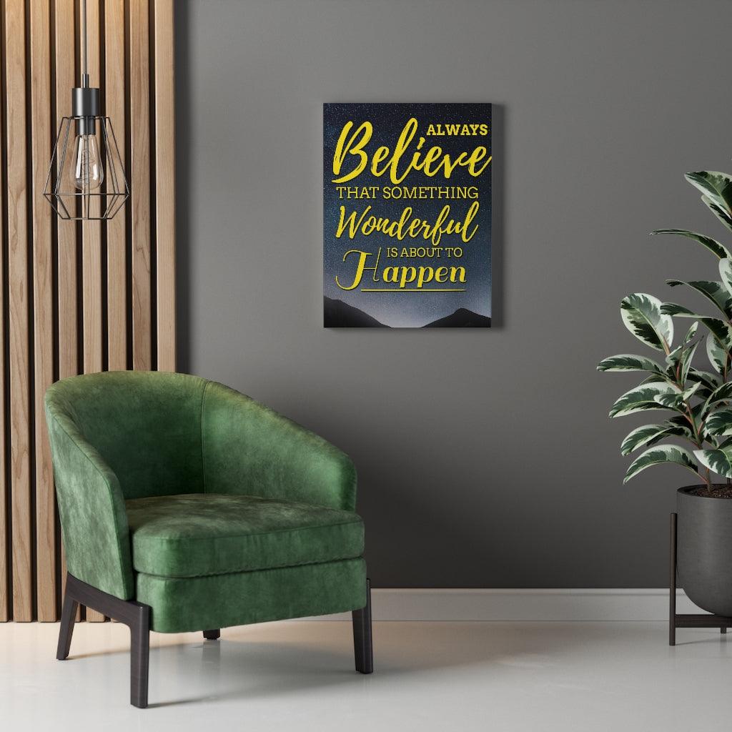 Always Believe Motivational Verse Inspiring Wall Art Inspirational Wall Decor for Home Office Gym Inspiring Success Quote Print Ready to Hang - Express Your Love Gifts