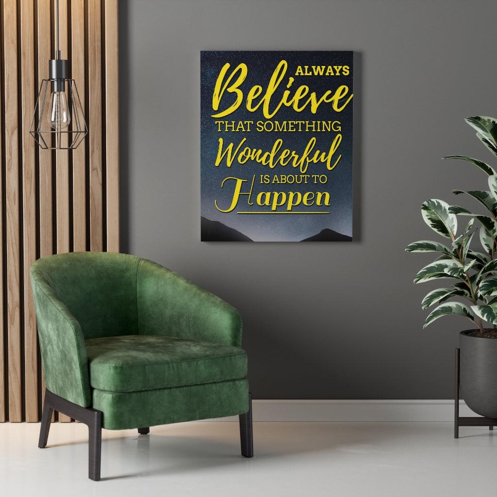 Always Believe Motivational Verse Inspiring Wall Art Inspirational Wall Decor for Home Office Gym Inspiring Success Quote Print Ready to Hang - Express Your Love Gifts