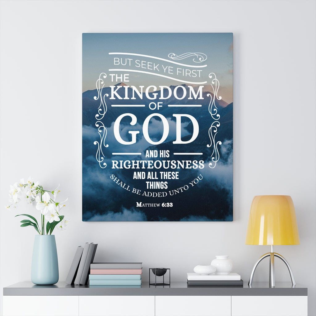 Scripture Walls The Kingdom of God Matthew 6:33 Christian Wall Art Bible Verse Print Ready to Hang - Express Your Love Gifts