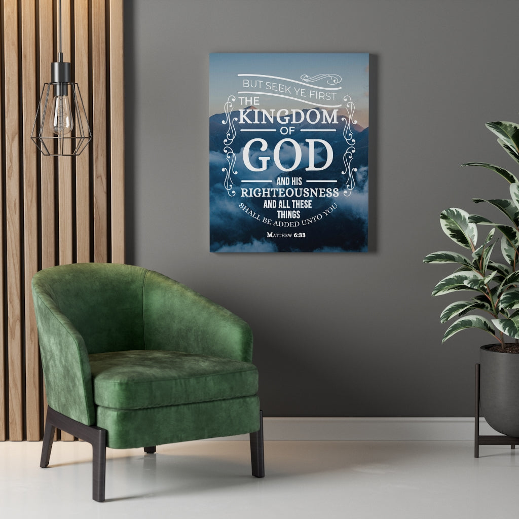 Scripture Walls The Kingdom of God Matthew 6:33 Christian Wall Art Bible Verse Print Ready to Hang - Express Your Love Gifts