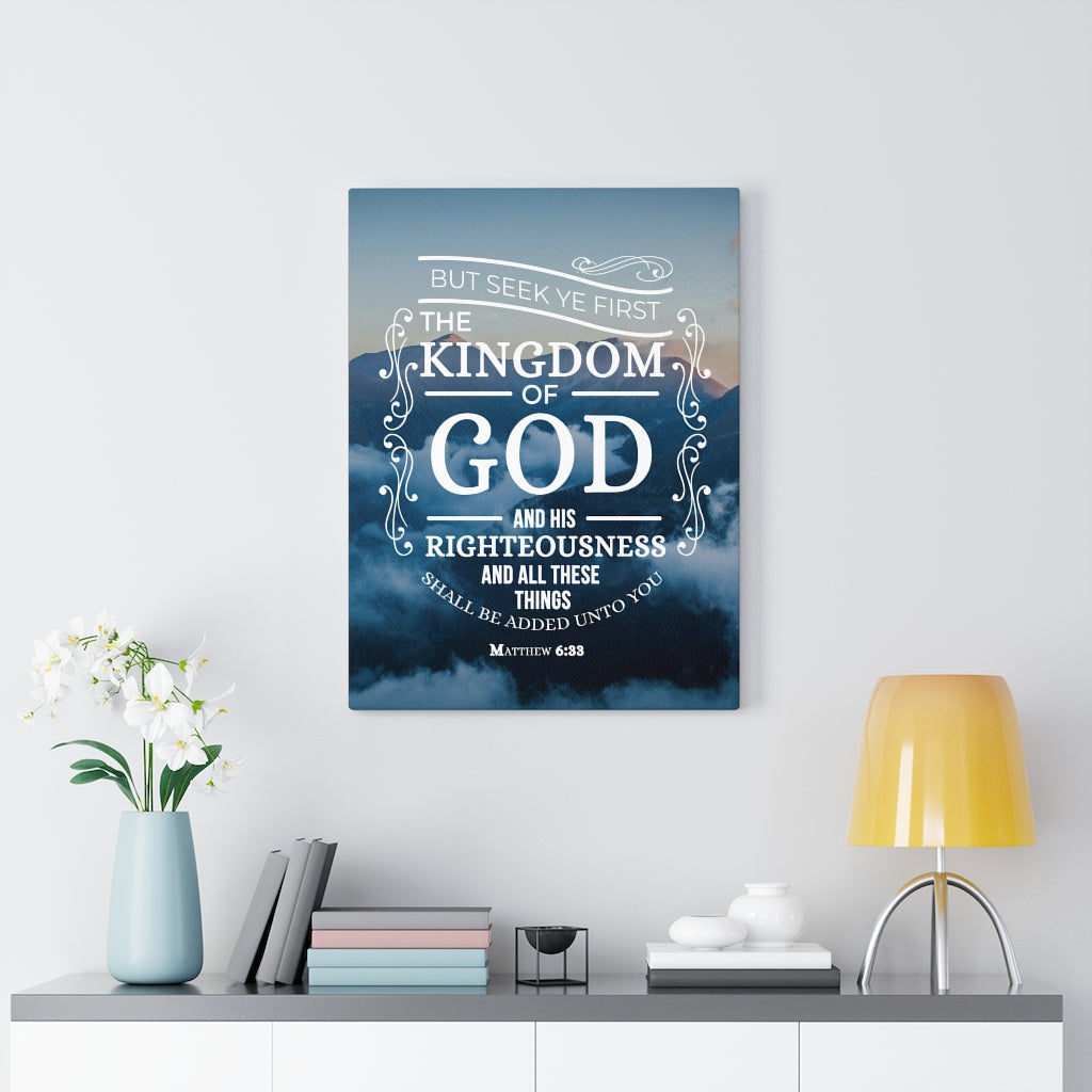 Scripture Walls The Kingdom of God Matthew 6:33 Christian Wall Art Bible Verse Print Ready to Hang - Express Your Love Gifts