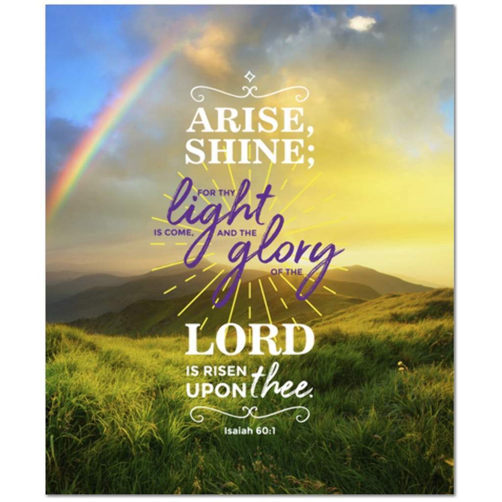 Scripture Walls Arise Isaiah 60:1 Christian Wall Art Bible Verse Print Ready to Hang - Express Your Love Gifts