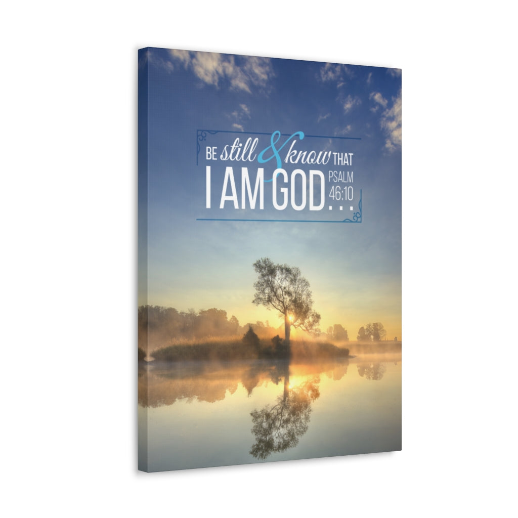 Scripture Walls Be Still and Know That I Am God Lake Psalm 46:10 Christian Wall Art Bible Verse Print Ready to Hang Unframed-Express Your Love Gifts