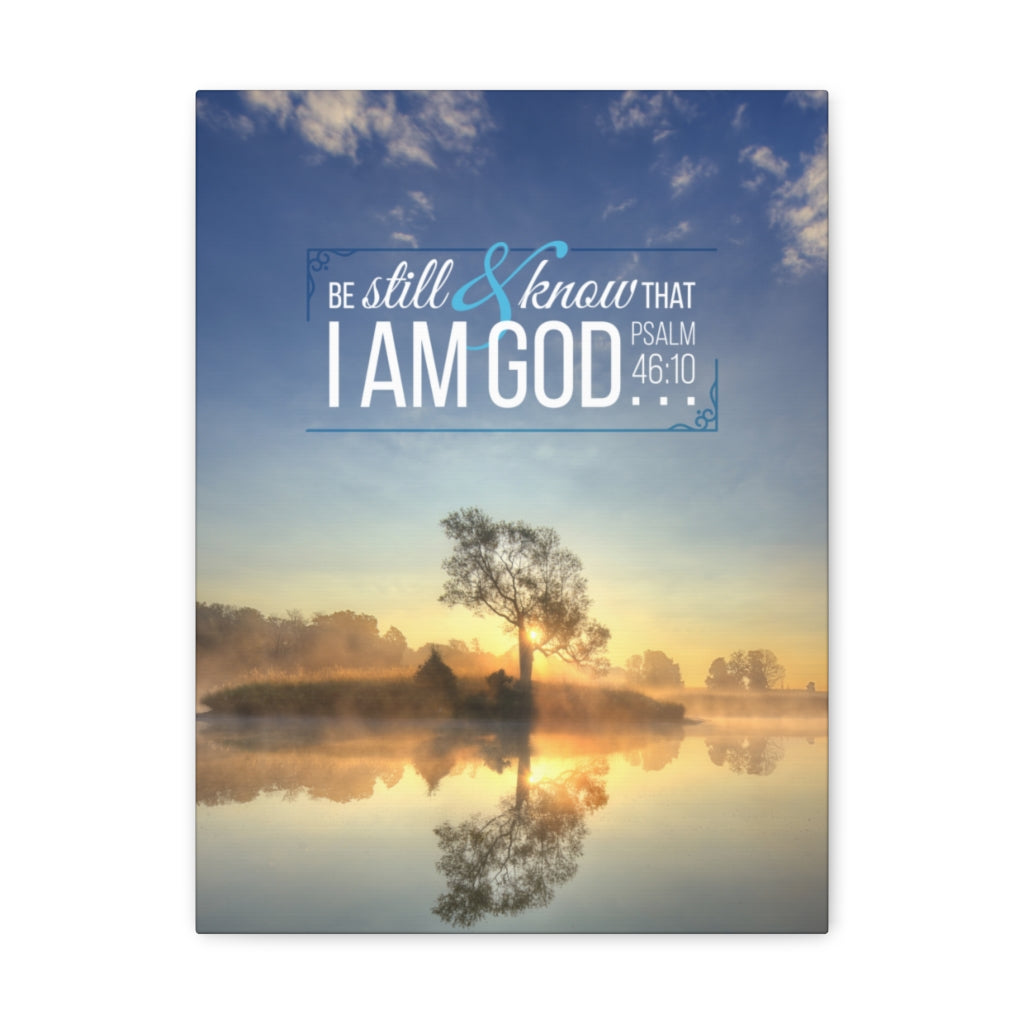 Scripture Walls Be Still and Know That I Am God Lake Psalm 46:10 Christian Wall Art Bible Verse Print Ready to Hang Unframed-Express Your Love Gifts