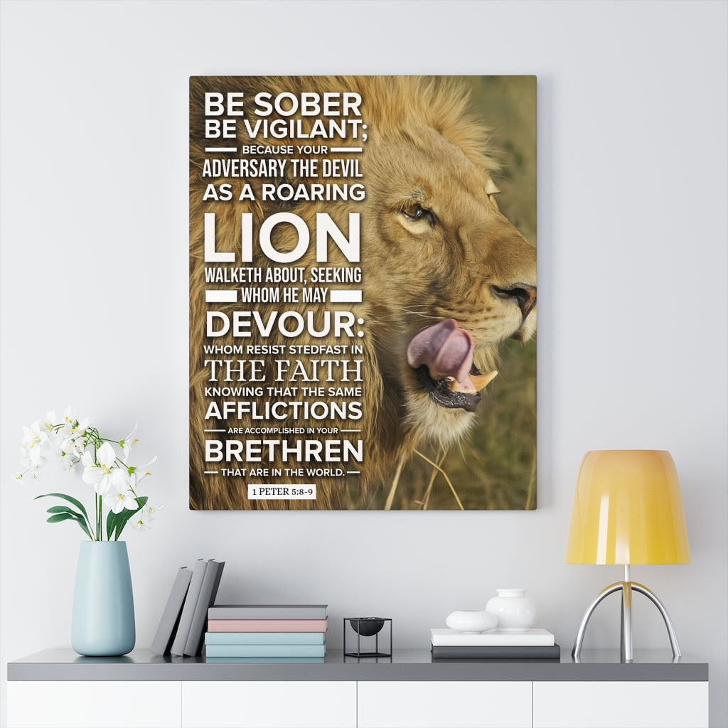 Scripture Walls Be Vigilant 1 Peter 5:89 Christian Wall Art Bible Verse Print Ready to Hang - Express Your Love Gifts