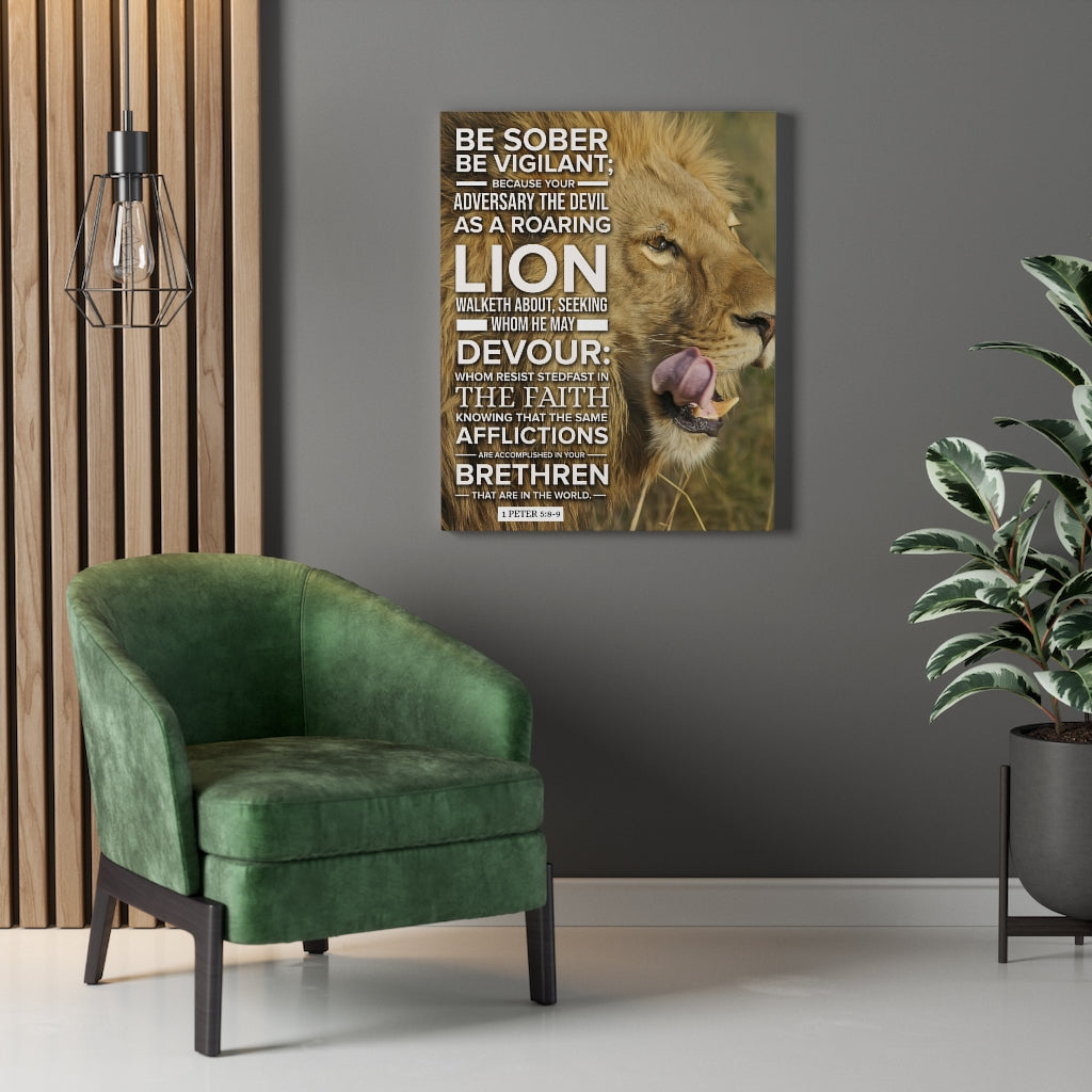 Scripture Walls Be Vigilant 1 Peter 5:89 Christian Wall Art Bible Verse Print Ready to Hang - Express Your Love Gifts