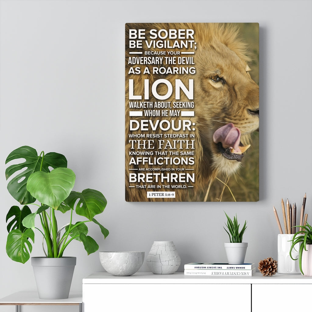 Scripture Walls Be Vigilant 1 Peter 5:89 Christian Wall Art Bible Verse Print Ready to Hang - Express Your Love Gifts