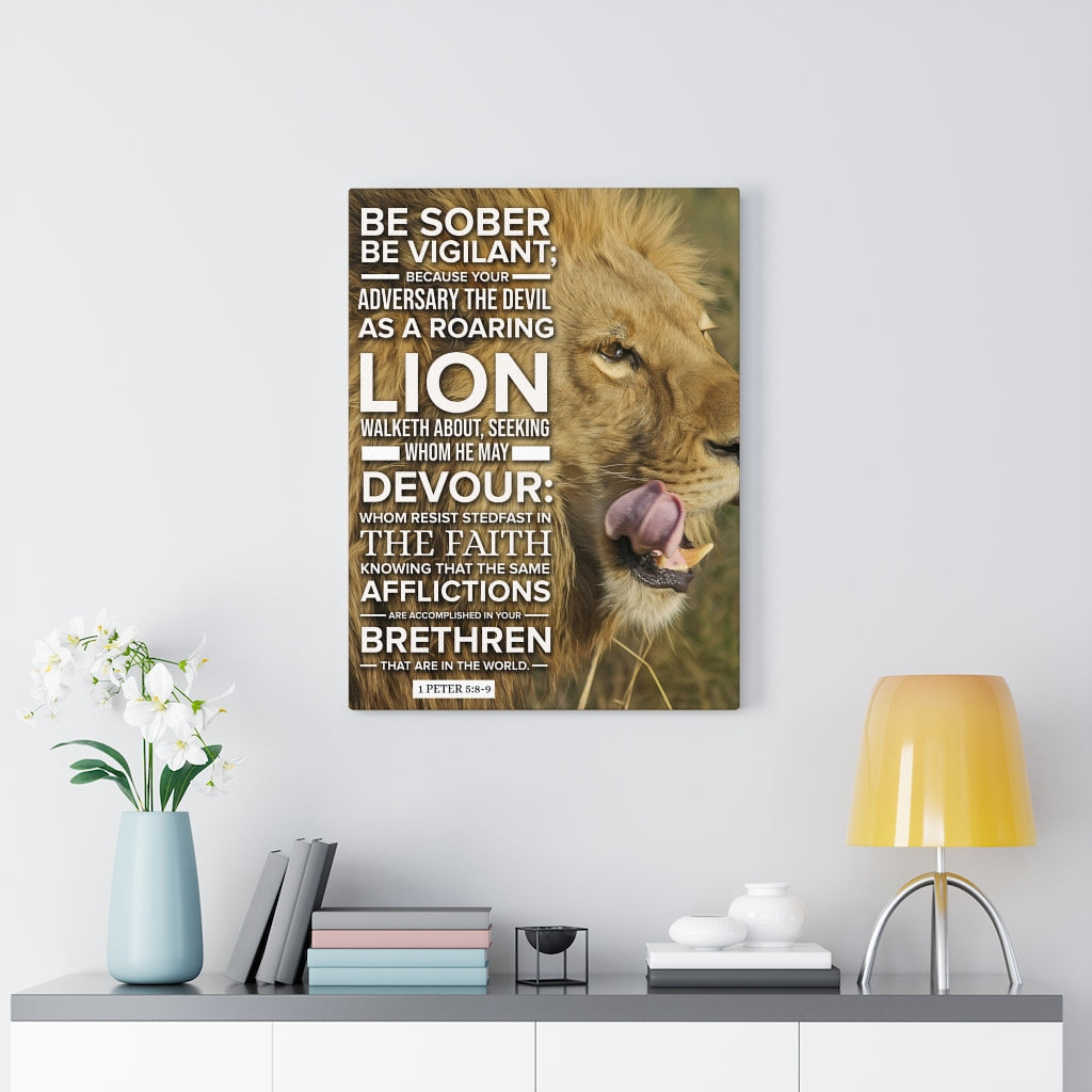 Scripture Walls Be Vigilant 1 Peter 5:89 Christian Wall Art Bible Verse Print Ready to Hang - Express Your Love Gifts