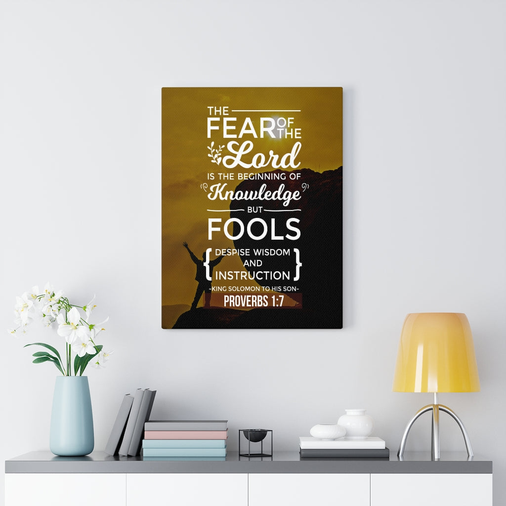 Scripture Walls Beginning of Knowledge Proverbs 1:7 Christian Wall Art Bible Verse Print Ready to Hang - Express Your Love Gifts