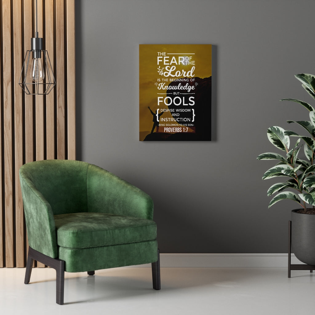 Scripture Walls Beginning of Knowledge Proverbs 1:7 Christian Wall Art Bible Verse Print Ready to Hang - Express Your Love Gifts