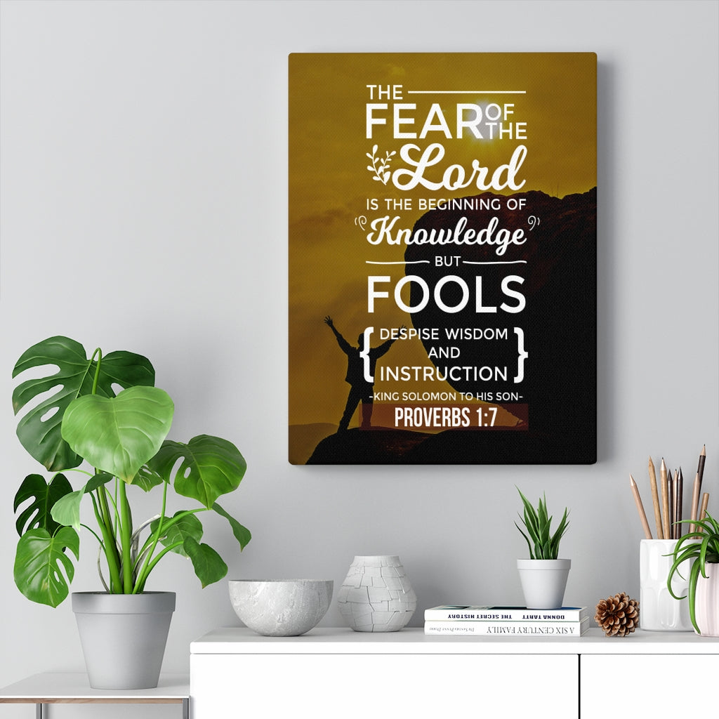 Scripture Walls Beginning of Knowledge Proverbs 1:7 Christian Wall Art Bible Verse Print Ready to Hang - Express Your Love Gifts