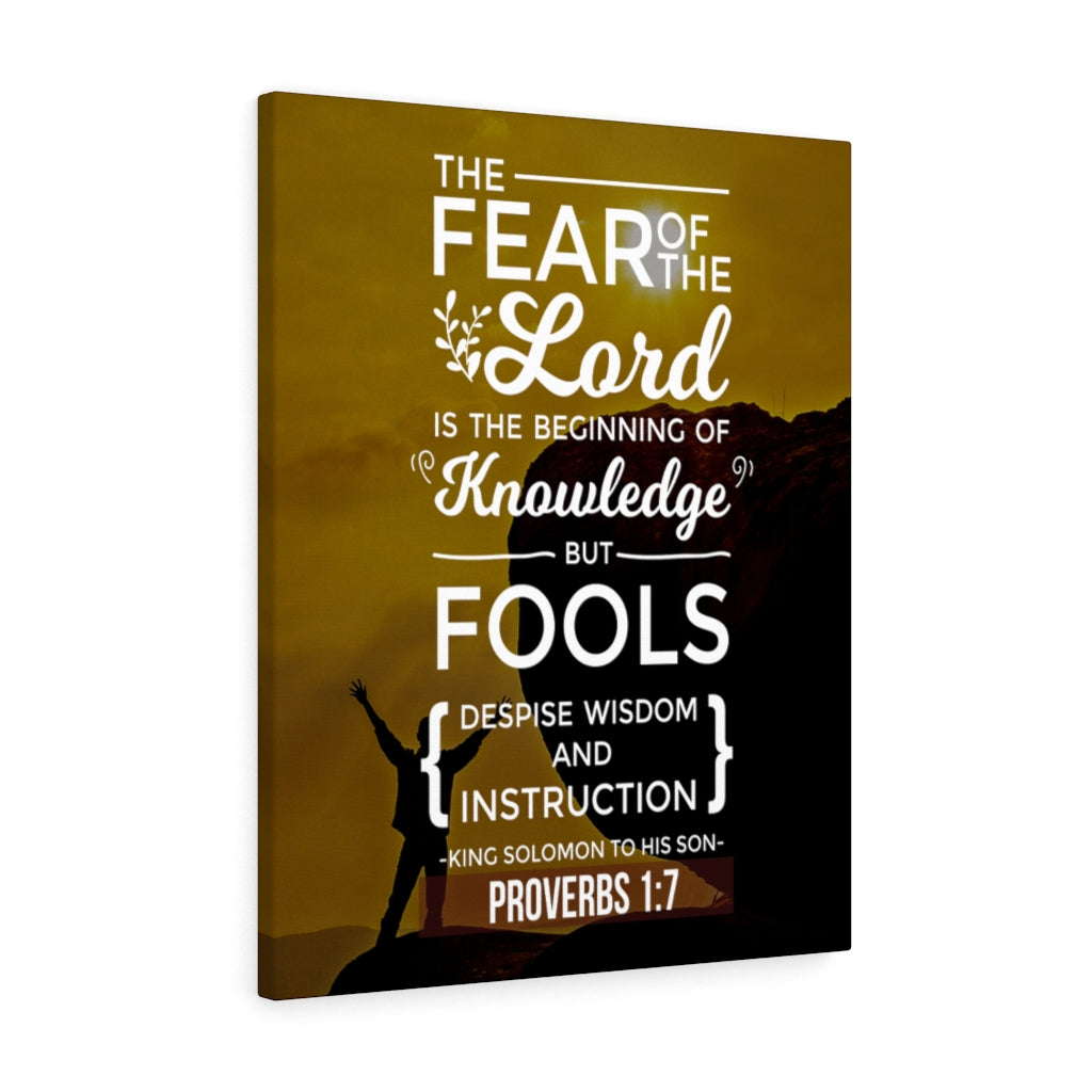 Scripture Walls Beginning of Knowledge Proverbs 1:7 Christian Wall Art Bible Verse Print Ready to Hang - Express Your Love Gifts